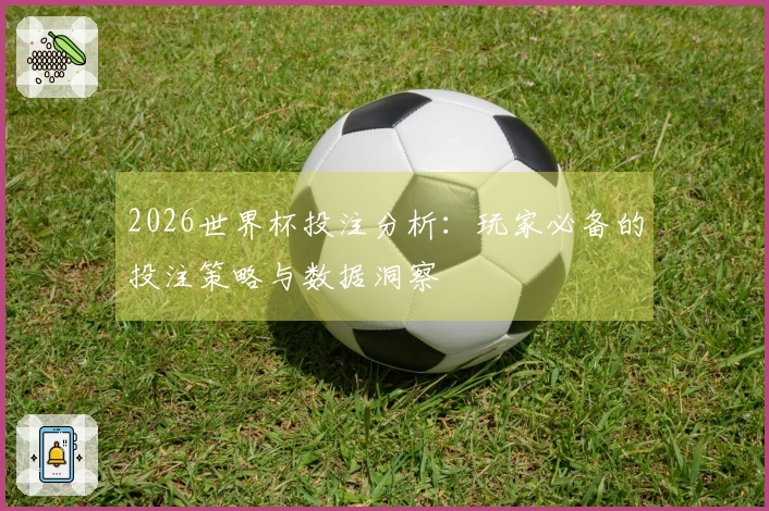 2026世界杯投注分析：玩家必备的投注策略与数据洞察